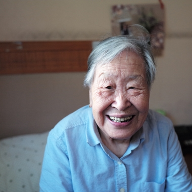 smiling elderly person